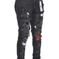 Ferrari Massari Jeans - Drippen Hustler - Red And Black Shop All
