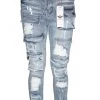 Ferrari Massari Jeans - Drippen Solider White - Light Blue Shop All