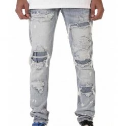 KDNK Jeans - Rip & Repair - Medium Blue - KND4485 Shop All