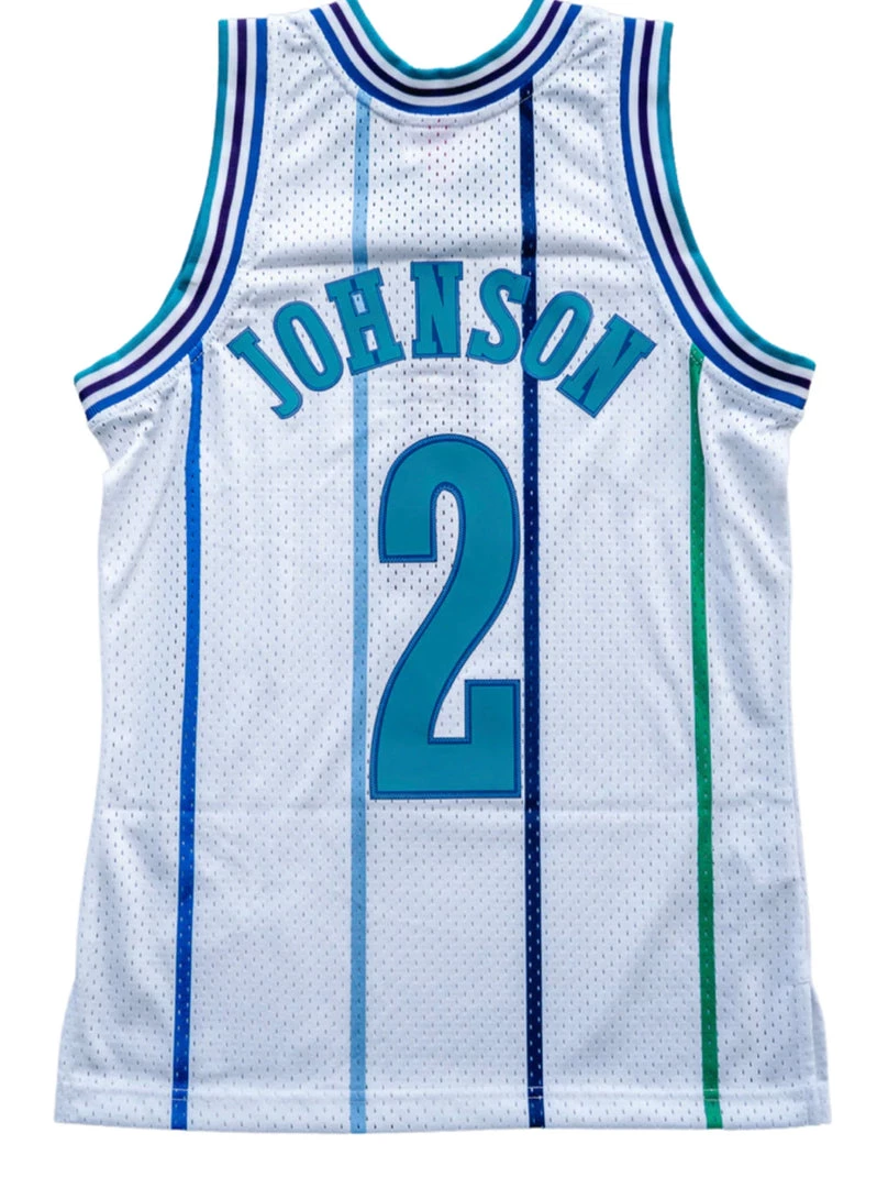 Shop All Mitchell & Ness Jersey - Charlotte Hornets Johnson 2 - White - SMJY4157 2 Shop All Mitchell & Ness Jersey - Charlotte Hornets Johnson 2 - White - SMJY4157