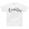Shop All Cookies T-Shirt - Montauk Logo - White With Slate Blue - 1558T6149