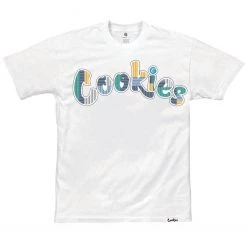 Shop All Cookies T-Shirt - Montauk Logo - White With Slate Blue - 1558T6149