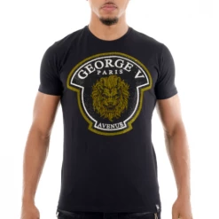 Shop All George V T-Shirt - GV Lion - Black-Yellow - GV-2393