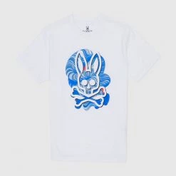 Psycho Bunny T-Shirt - Slaytor - White - B6U578T1PC