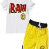 Rawyalty Kids Short Set - Smiley - Yellow - RKC-000