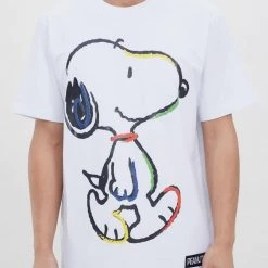 Freeze Max Shop All Peanuts T-Shirt - Snoopy Chalk - White - PN10128