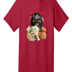 DripDrop T-Shirt - Self Made Teddy - Red - DM1144 Shop All