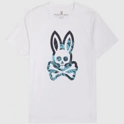 Psycho Bunny T-Shirt - Thames - White - B6U448T1PC Shop All