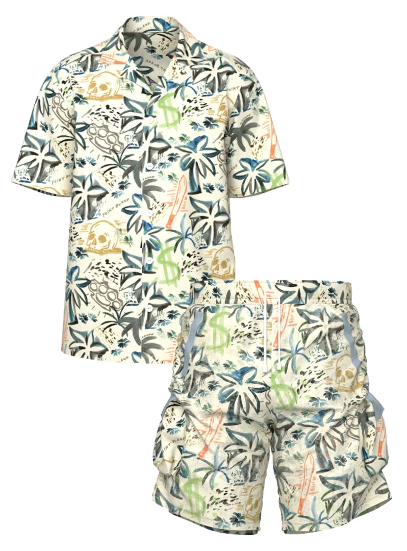 New Arrivals Point Blank Short Set - Wagwan Brotha Resort - Natural - 100987-5231 1 New Arrivals Point Blank Short Set - Wagwan Brotha Resort - Natural - 100987-5231