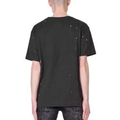 Shop All Purple-Brand T-shirt - Black Stencil Logo W/Paint - P104