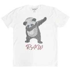 Rawyalty T-Shirt - Dabbing Panda Bling - White New Arrivals