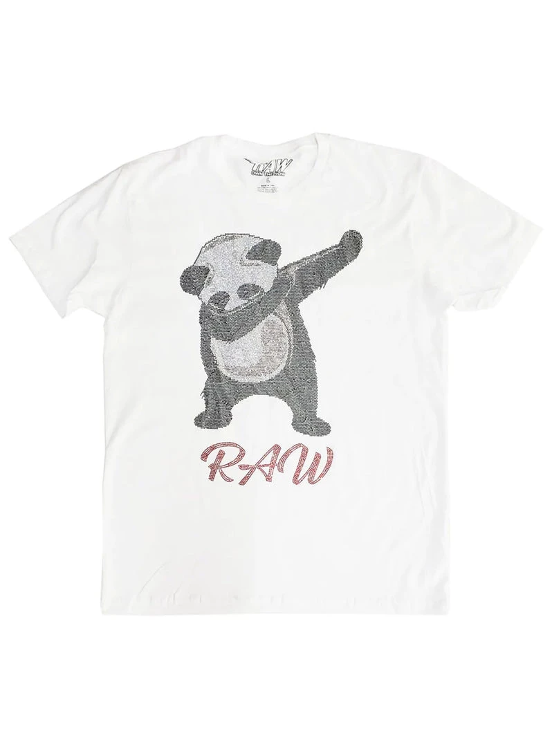 Rawyalty T-Shirt - Dabbing Panda Bling - White New Arrivals 1 Rawyalty T-Shirt - Dabbing Panda Bling - White New Arrivals