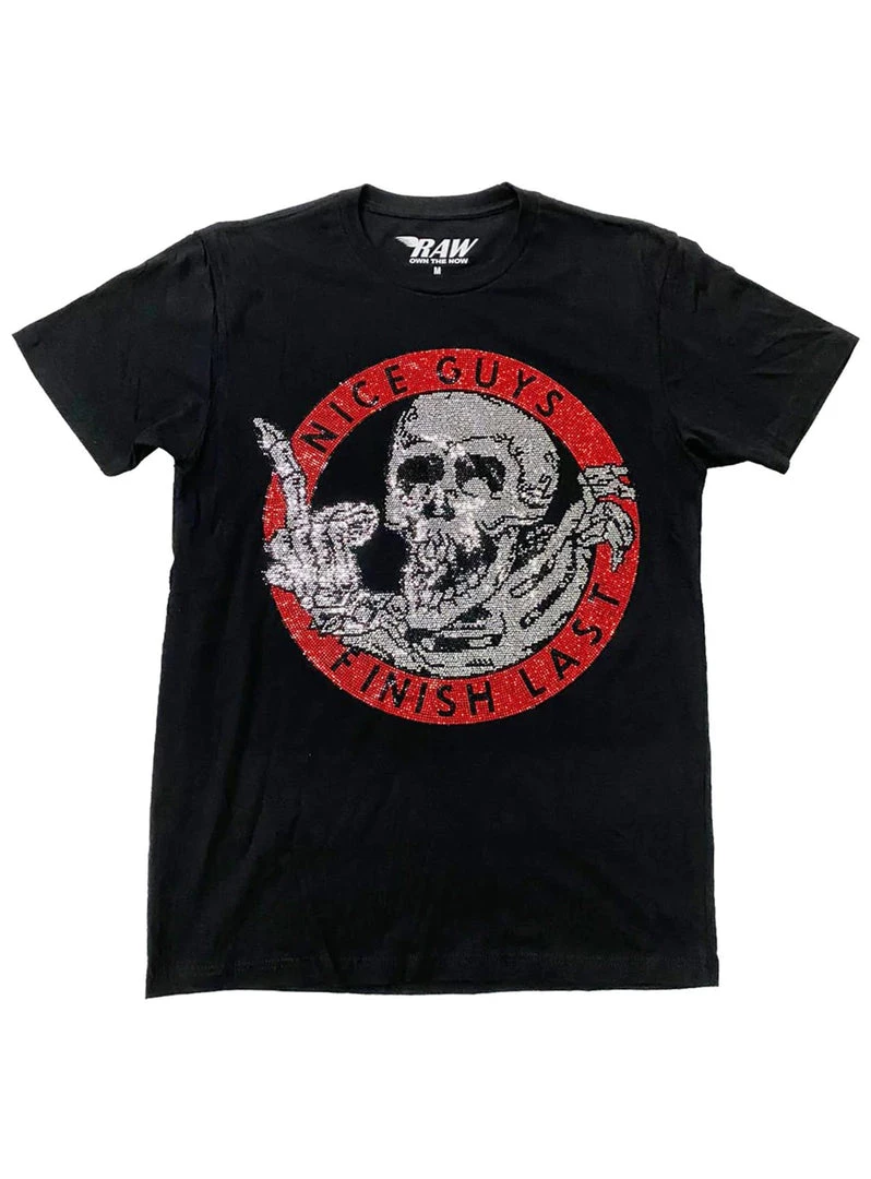 Rawyalty T-Shirt - Guys Finish Last Bling - Black 1 Rawyalty T-Shirt - Guys Finish Last Bling - Black