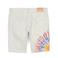 Purple-Brand Shorts - Multicolour Tie Dye White - P020 Shop All