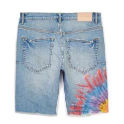 Shop All Purple-Brand Shorts - Multicolour Tie Dye Indigo - P020