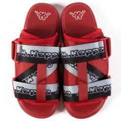 Shop All Kappa Slides - Logo Zirk 1 - Red DK-Grey LT-Black - 341B6FW
