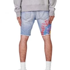 Shop All Purple-Brand Shorts - Multicolour Tie Dye Indigo - P020