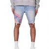 Shop All Purple-Brand Shorts - Multicolour Tie Dye Indigo - P020