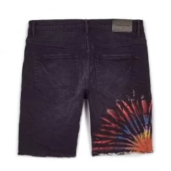 Shop All Purple-Brand Shorts - Multicolour Tie Dye Black - P020