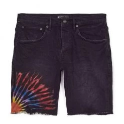 Shop All Purple-Brand Shorts - Multicolour Tie Dye Black - P020