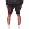 Shop All Purple-Brand Shorts - Multicolour Tie Dye Black - P020