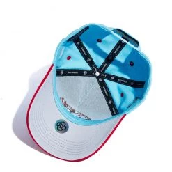 Shop All Reference Hats - Griztan Cap - BabyBlue And Red - REF78