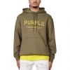 Purple-Brand Hoodie - French Terry Military Stencil Logo - P410