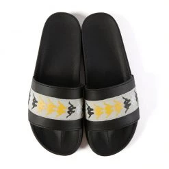 Shop All Kappa Slides - 222 Banda Adam 18 - Black-Grey-Yellow - 33195MW