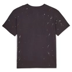 Shop All Purple-Brand T-shirt - Black Stencil Logo W/Paint - P104