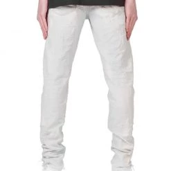 Purple-Brand Jeans - Cream Sprayed Reflective Paint - P001