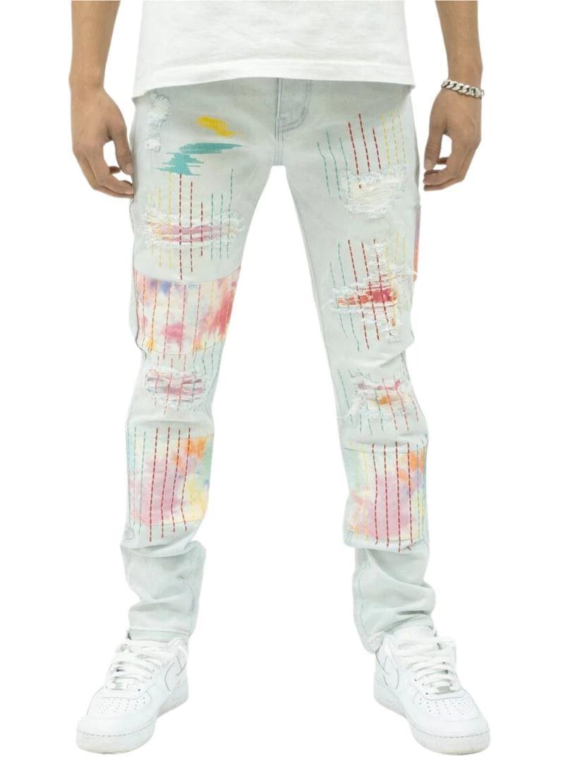 Capital Denim Jeans - Drip Trip - Ice Blue Wash - CPTL40 1 Capital Denim Jeans - Drip Trip - Ice Blue Wash - CPTL40