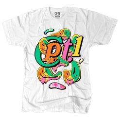 Shop All Capital Denim T-shirt - Drip - White - CPTL05