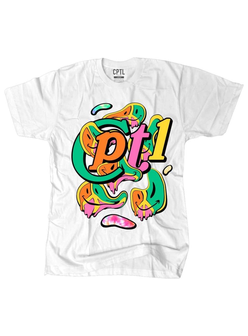 Shop All Capital Denim T-shirt - Drip - White - CPTL05 1 Shop All Capital Denim T-shirt - Drip - White - CPTL05