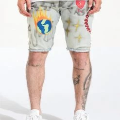 Embellish Shorts - Urth - Lt Blue Sand - EMBSP222 - 129 New Arrivals