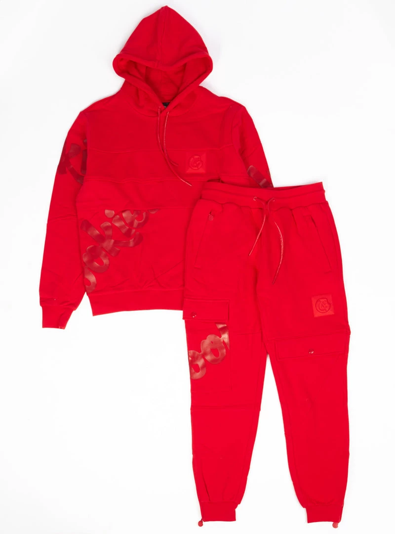 Cookies Sweatsuit - Monaco Fleece Cargo - Red - 1556H5638 1 Cookies Sweatsuit - Monaco Fleece Cargo - Red - 1556H5638