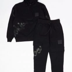 Shop All Cookies Sweatsuit - Monaco Fleece Cargo - Black - 1556H5638