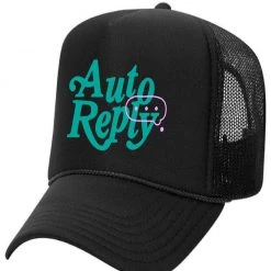 New Arrivals Outrank Hat - Auto Reply - Voicemail Foam Trucker - Black - ARH004