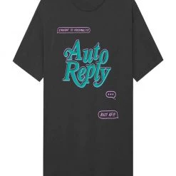 New Arrivals Outrank T-Shirt - Auto Reply - Voicemail - Black - AR004