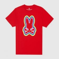 Psycho Bunny T-Shirt - Warner - Red Spice - B6U507T1PC Shop All