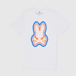 Psycho Bunny T-Shirt - Warner - White - B6U507T1PC Shop All