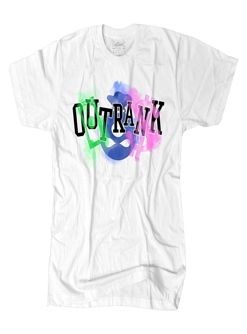 New Arrivals Outrank T-Shirt - Watercolor - White - QS503 1 New Arrivals Outrank T-Shirt - Watercolor - White - QS503