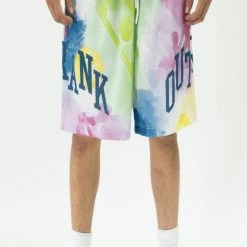 Outrank Shorts - Watercolor - White - ORS066