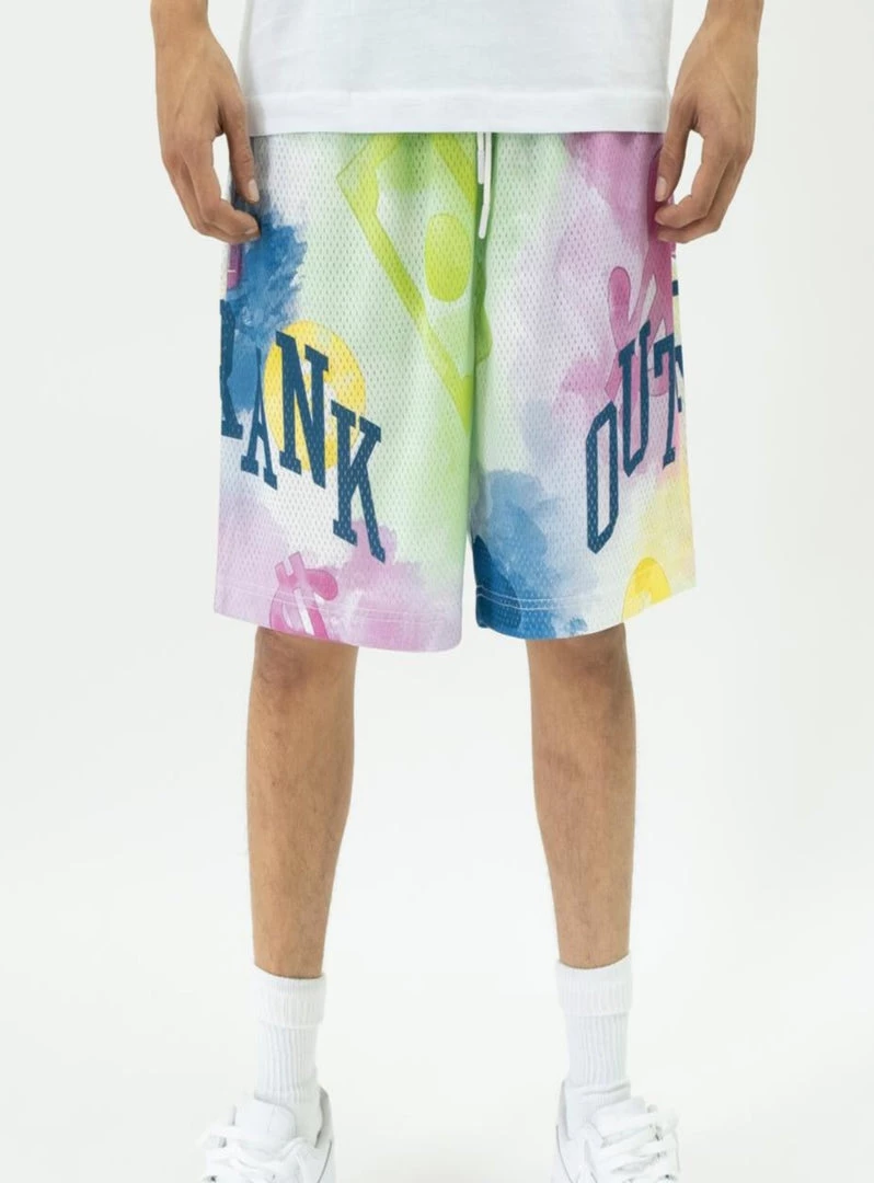 Outrank Shorts - Watercolor - White - ORS066 1 Outrank Shorts - Watercolor - White - ORS066