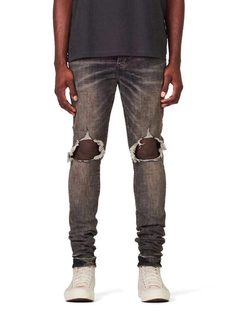Purple-Brand Jeans - Grey Dirty Blowout - P002 1 Purple-Brand Jeans - Grey Dirty Blowout - P002