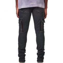 Purple-Brand Jeans - Indigo Dirty Grey Resin Cargo - P002 Shop All