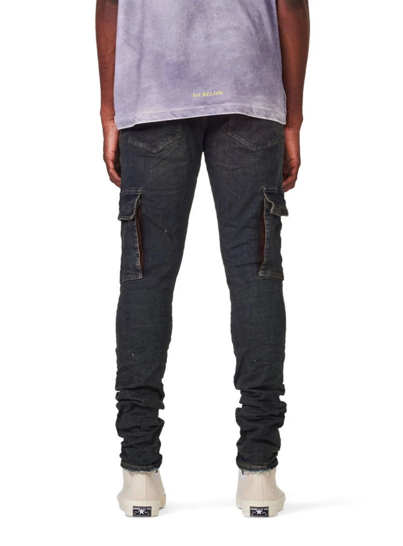 Purple-Brand Jeans - Indigo Dirty Grey Resin Cargo - P002 Shop All 2 Purple-Brand Jeans - Indigo Dirty Grey Resin Cargo - P002 Shop All
