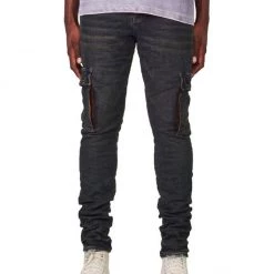 Purple-Brand Jeans - Indigo Dirty Grey Resin Cargo - P002 Shop All