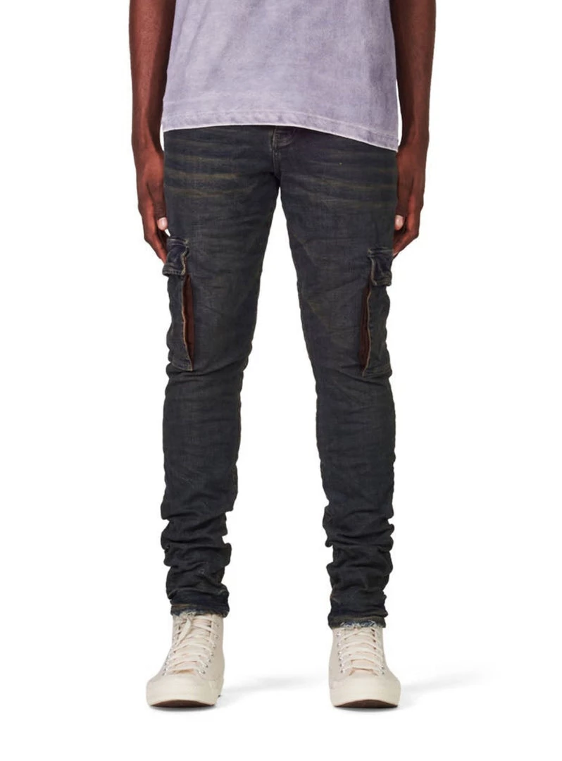 Purple-Brand Jeans - Indigo Dirty Grey Resin Cargo - P002 Shop All 1 Purple-Brand Jeans - Indigo Dirty Grey Resin Cargo - P002 Shop All