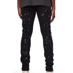 Purple-Brand Jeans - Vintage Black Wash Paint - P001