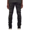 Purple-Brand Jeans - Vintage Black Wash Paint - P001